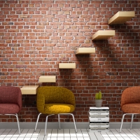 Tranh 3D Dán Tường Cầu Thang Và Tường Gạch TPK8014