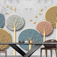 Tranh 3D Dán Tường Chim Và Cây TPK8019 Tranh 3D Dán Tường Chim Và Cây TPK8019