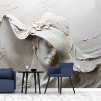 Tranh 3D Dán Tường Cô Gái Nghệ Thuật TPK8011