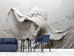 Tranh 3D Dán Tường Cô Gái Nghệ Thuật TPK8011 Tranh 3D Dán Tường Cô Gái Nghệ Thuật TPK8011