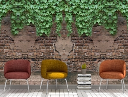 Tranh 3D Dán Tường- Tường Gach Dây Leo TPK8000 Tranh 3D Dán Tường- Tường Gach Dây Leo TPK8000