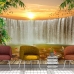 Tranh 3D Dán Tường Thác Nước Và Tre TPK8023
