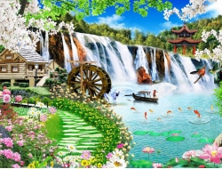 Tranh Dán Tường Phòng Khách PK161