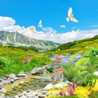 Tranh Dán Tường Phòng Khách PK284