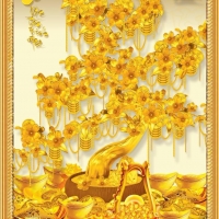 Tranh Dán Tường Phong Khách Pk420