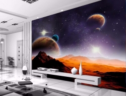 Tranh Dán Tường 3D Bầu Trời Đêm Btrd01 Tranh Dán Tường 3D Bầu Trời Đêm Btrd01