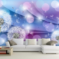 Tranh Dán Tường 3D Hoa Lá Nghệ Thuật Nhiều Màu Hlntnm02