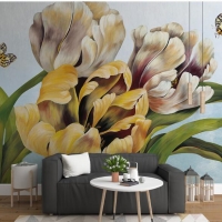 Tranh Dán Tường 3D Hoa Lá Nghệ Thuật Nhiều Màu Hlntnm04 Tranh Dán Tường 3D Hoa Lá Nghệ Thuật Nhiều Màu Hlntnm04