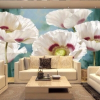 Tranh Dán Tường 3D Hoa Lá Nghệ Thuật Nhiều Màu Hlntnm07