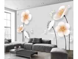 Tranh Dán Tường 3D Hoa Lá Nghệ Thuật Nhiều Màu Hlntnm08 Tranh Dán Tường 3D Hoa Lá Nghệ Thuật Nhiều Màu Hlntnm08