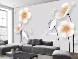 Tranh Dán Tường 3D Hoa Lá Nghệ Thuật Nhiều Màu Hlntnm08 Tranh Dán Tường 3D Hoa Lá Nghệ Thuật Nhiều Màu Hlntnm08