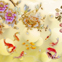 Tranh Dán Tường 3D Phong Thủy Tiến Phát Pttp02