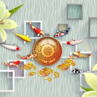 Tranh Dán Tường 3D Phong Thủy Tiến Phát Pttp09