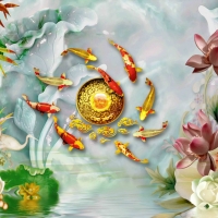 Tranh Dán Tường 3D Phong Thủy Tiến Phát Pttp12