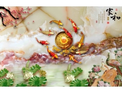 Tranh Dán Tường 3D Phong Thủy Tiến Phát Pttp15 Tranh Dán Tường 3D Phong Thủy Tiến Phát Pttp15