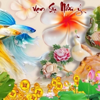 Tranh Dán Tường 3D Phong Thủy Tiến Phát Pttp24