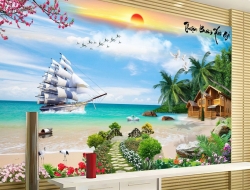 Tranh Dán Tường 3D Phong Thủy Tiến Phát Pttp123