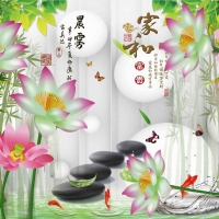 Tranh Dán Tường 3D Phong Thủy Tiến Phát Pttp107