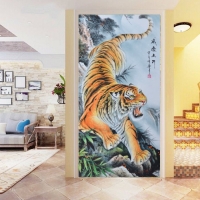 Tranh Dán Tường 3D Chú Hổ Nghệ Thuật Tiến Phát Hptd05