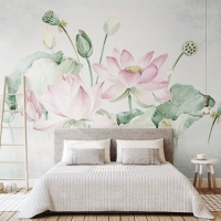 Tranh Dán Tường 3D Những Đóa Sen Sắc Nét Tiến Phát Shtp03