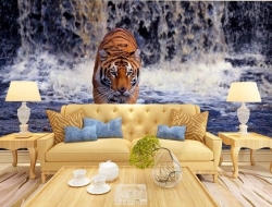 Tranh Dán Tường 3D Hổ Nghệ Thuật Đẹp Chnt01 Tranh Dán Tường 3D Hổ Nghệ Thuật Đẹp Chnt01