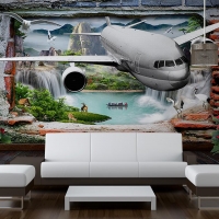Tranh 3D Dán Tường Máy Bay Nhiều Màu Mbnm02 Tranh 3D Dán Tường Máy Bay Nhiều Màu Mbnm02