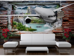 Tranh 3D Dán Tường Máy Bay Nhiều Màu Mbnm02 Tranh 3D Dán Tường Máy Bay Nhiều Màu Mbnm02