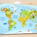 Tranh 3D Dán Tường Bản Đồ Thế Giới TTE8004