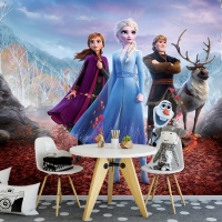 Tranh 3D Dán Tường Công Chúa Elsa Và Các Bạn TTE8031