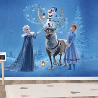 Tranh 3D Dán Tường Công Chúa Elsa Và Các Bạn TTE8032