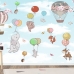 Tranh 3D Dán Tường Khinh Khí Cầu Và Động Vật TTE8001