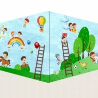 Tranh 3D Dán Tường Khu Vui Chơi Trẻ Em TTE8008 Tranh 3D Dán Tường Khu Vui Chơi Trẻ Em TTE8008
