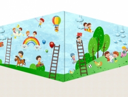 Tranh 3D Dán Tường Khu Vui Chơi Trẻ Em TTE8008 Tranh 3D Dán Tường Khu Vui Chơi Trẻ Em TTE8008