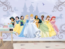 Tranh 3D Dán Tường Nhiều Công Chúa Nền Xám TTE8000 Tranh 3D Dán Tường Nhiều Công Chúa Nền Xám TTE8000