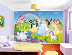 Tranh 3D Dán Tường Nhiều Công Chúa Và Lâu Đài TTE8015 Tranh 3D Dán Tường Nhiều Công Chúa Và Lâu Đài TTE8015