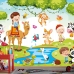 Tranh 3D Dán Tường Trẻ Em Và Vườn Thú TTE8006