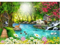 Tranh Dán Tường 3D Sơn Thủy Tiến Phát Sttp01