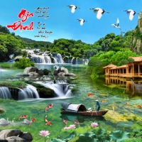 Tranh Dán Tường 3D Sơn Thủy Tiến Phát Sttp02 Tranh Dán Tường 3D Sơn Thủy Tiến Phát Sttp02