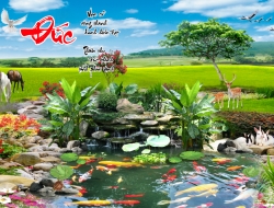 Tranh Dán Tường 3D Sơn Thủy Tiến Phát Sttp05