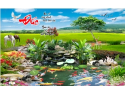 Tranh Dán Tường 3D Sơn Thủy Tiến Phát Sttp05
