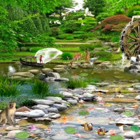 Tranh Dán Tường 3D Sơn Thủy Tiến Phát Sttp06 Tranh Dán Tường 3D Sơn Thủy Tiến Phát Sttp06