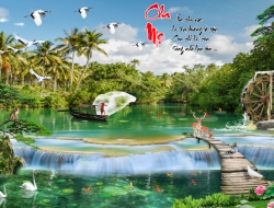 Tranh Dán Tường 3D Sơn Thủy Tiến Phát Sttp10