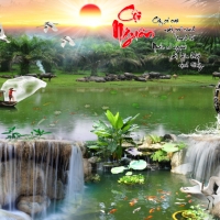 Tranh Dán Tường 3D Sơn Thủy Tiến Phát Sttp11