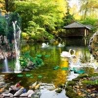 Tranh Dán Tường 3D Sơn Thủy Tiến Phát Sttp16