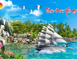 Tranh Dán Tường 3D Sơn Thủy Tiến Phát Sttp19