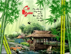 Tranh Dán Tường 3D Sơn Thủy Tiến Phát Sttp23