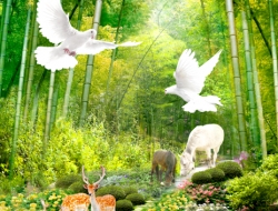 Tranh Dán Tường 3D Sơn Thủy Tiến Phát Sttp24