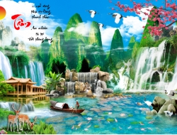 Tranh Dán Tường 3D Sơn Thủy Tiến Phát Sttp26