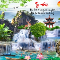 Tranh Dán Tường 3D Sơn Thủy Tiến Phát Sttp30 Tranh Dán Tường 3D Sơn Thủy Tiến Phát Sttp30