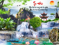 Tranh Dán Tường 3D Sơn Thủy Tiến Phát Sttp30